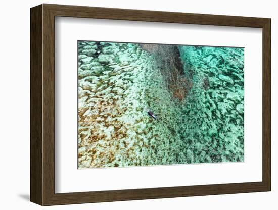 Aerial Summer - Between Two Coral Reefs-Philippe HUGONNARD-Framed Photographic Print