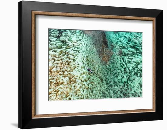 Aerial Summer - Between Two Coral Reefs-Philippe HUGONNARD-Framed Photographic Print