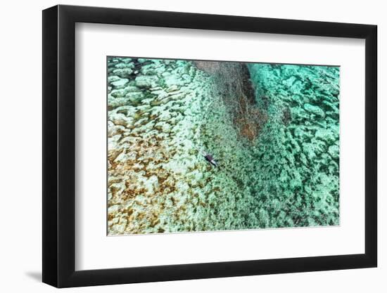 Aerial Summer - Between Two Coral Reefs-Philippe HUGONNARD-Framed Photographic Print