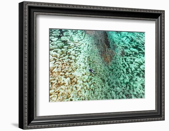 Aerial Summer - Between Two Coral Reefs-Philippe HUGONNARD-Framed Photographic Print