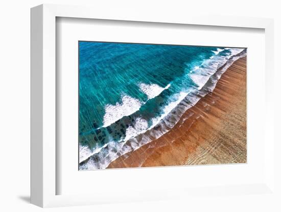 Aerial Summer - Coral Reef Beach-Philippe HUGONNARD-Framed Photographic Print