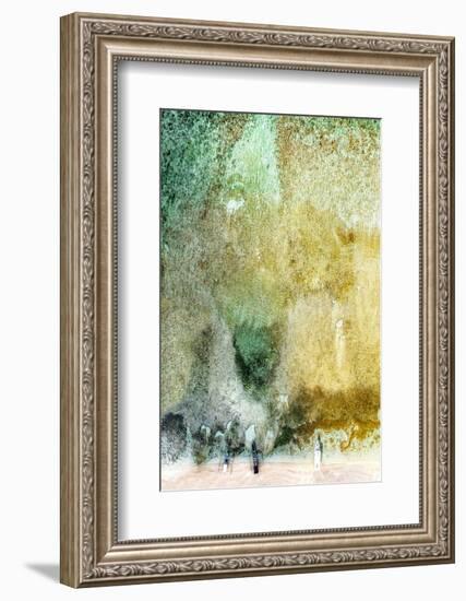 Aerial Summer - Golden Coral Reef-Philippe HUGONNARD-Framed Photographic Print