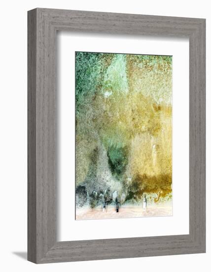 Aerial Summer - Golden Coral Reef-Philippe HUGONNARD-Framed Photographic Print