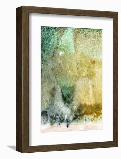 Aerial Summer - Golden Coral Reef-Philippe HUGONNARD-Framed Photographic Print