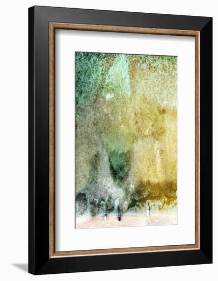 Aerial Summer - Golden Coral Reef-Philippe HUGONNARD-Framed Photographic Print