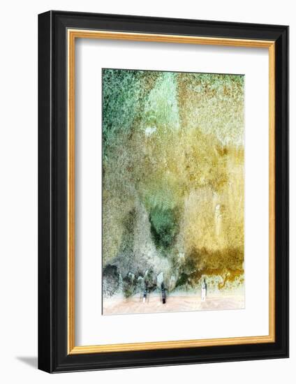 Aerial Summer - Golden Coral Reef-Philippe HUGONNARD-Framed Photographic Print