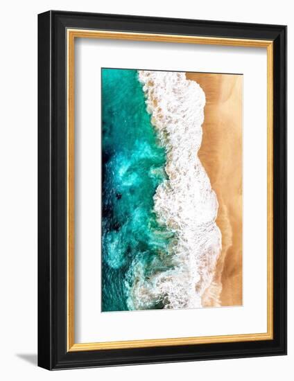 Aerial Summer - Turquoise Ocean Waves-Philippe HUGONNARD-Framed Photographic Print