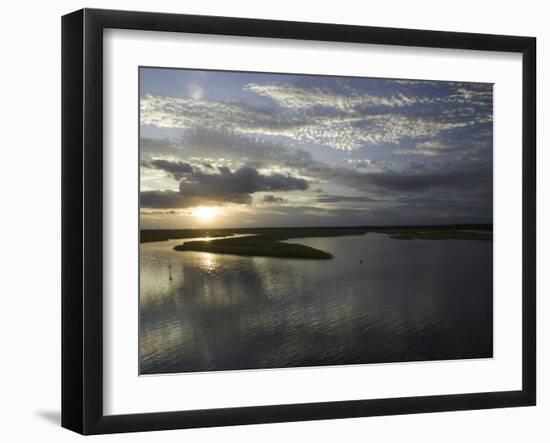 Aerial Sunset over North Pensacola FL-Bobby R Lee-Framed Photographic Print