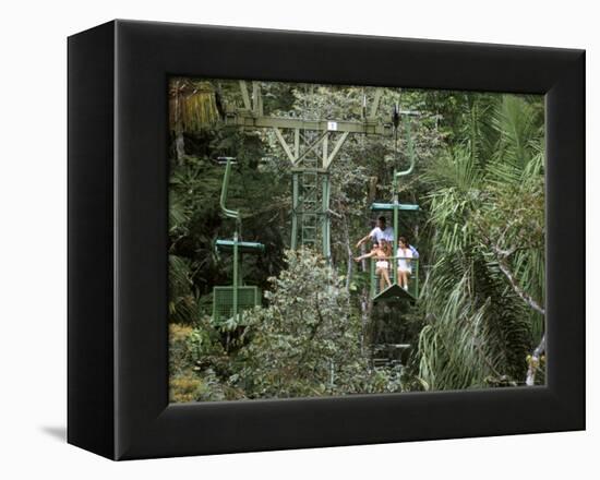 Aerial Tramway on Forest Canopy, Soberania Forest National Park, Gamboa, Panama, Central America-Sergio Pitamitz-Framed Premier Image Canvas