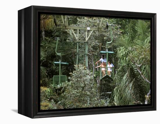 Aerial Tramway on Forest Canopy, Soberania Forest National Park, Gamboa, Panama, Central America-Sergio Pitamitz-Framed Premier Image Canvas