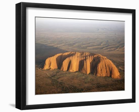 Aerial Uluru, Ayers Rock-null-Framed Photographic Print