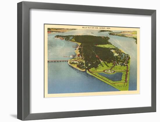 Aerial View, Belle Isle, Detroit, Michigan-null-Framed Art Print