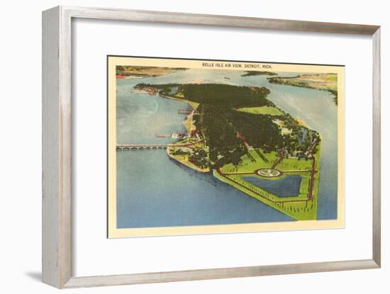 Aerial View, Belle Isle, Detroit, Michigan-null-Framed Art Print