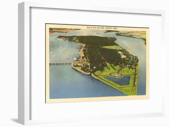 Aerial View, Belle Isle, Detroit, Michigan-null-Framed Art Print