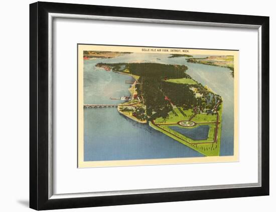 Aerial View, Belle Isle, Detroit, Michigan-null-Framed Art Print
