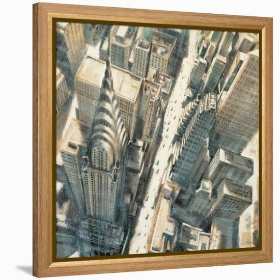 Aerial View Chrysler Bldg-Matthew Daniels-Framed Stretched Canvas