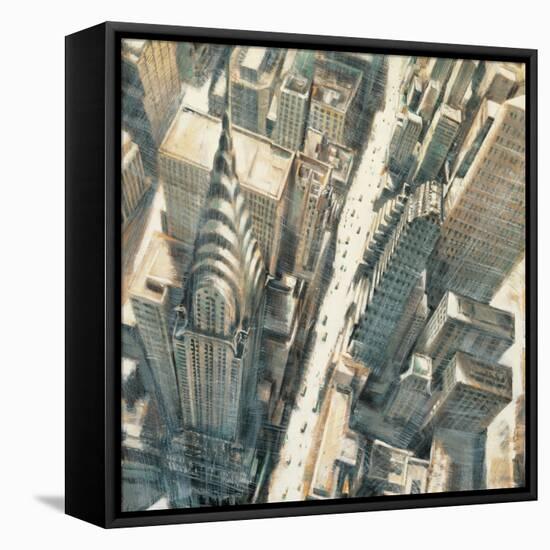 Aerial View Chrysler Bldg-Matthew Daniels-Framed Stretched Canvas