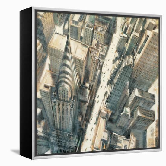 Aerial View Chrysler Bldg-Matthew Daniels-Framed Stretched Canvas