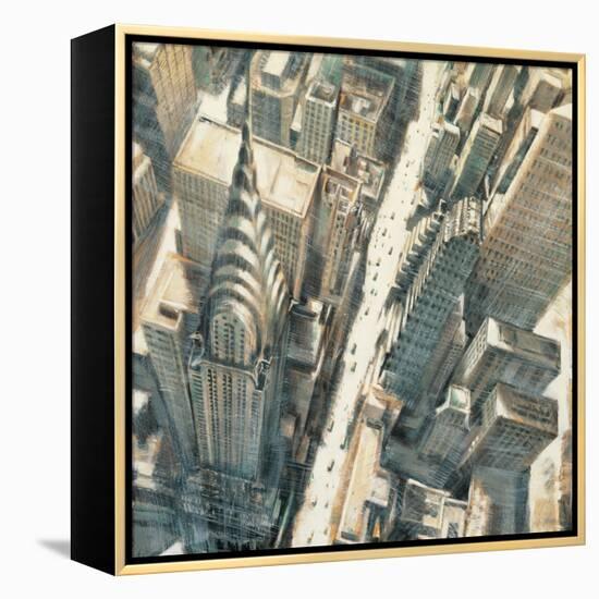 Aerial View Chrysler Bldg-Matthew Daniels-Framed Stretched Canvas