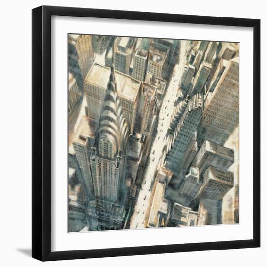 Aerial View Chrysler Bldg-Matthew Daniels-Framed Art Print