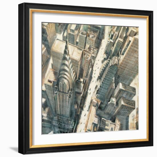 Aerial View Chrysler Bldg-Matthew Daniels-Framed Art Print