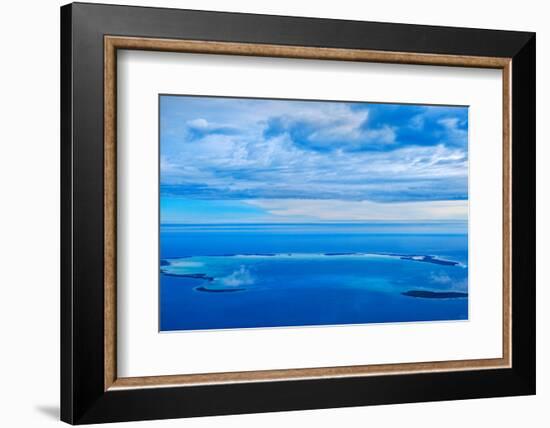 Aerial view, Cocos (Keeling) Islands, Indian Ocean, Asia-Lynn Gail-Framed Photographic Print