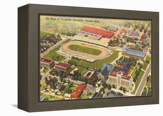 Aerial View, Creighton University, Omaha, Nebraska-null-Framed Stretched Canvas