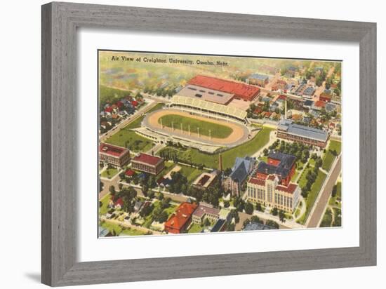 Aerial View, Creighton University, Omaha, Nebraska-null-Framed Art Print