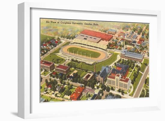 Aerial View, Creighton University, Omaha, Nebraska-null-Framed Art Print