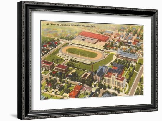 Aerial View, Creighton University, Omaha, Nebraska-null-Framed Art Print