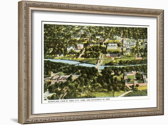 Aerial View, Iowa City, Iowa-null-Framed Art Print