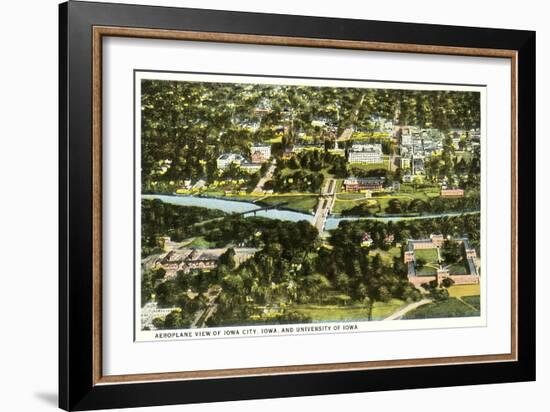 Aerial View, Iowa City, Iowa-null-Framed Art Print