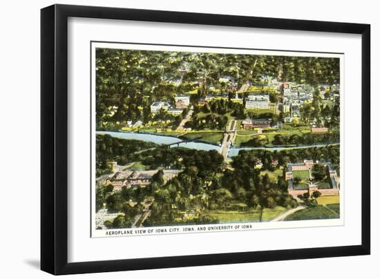 Aerial View, Iowa City, Iowa-null-Framed Art Print