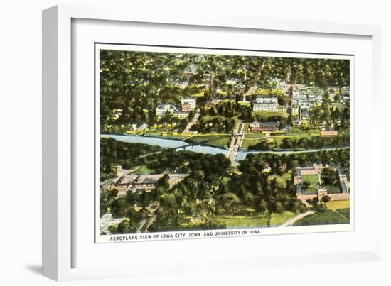 Aerial View, Iowa City, Iowa-null-Framed Art Print