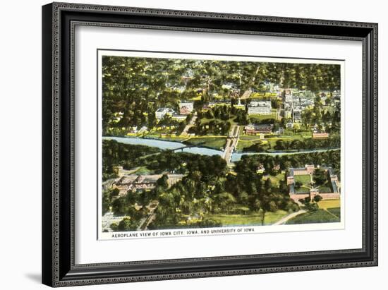 Aerial View, Iowa City, Iowa-null-Framed Art Print