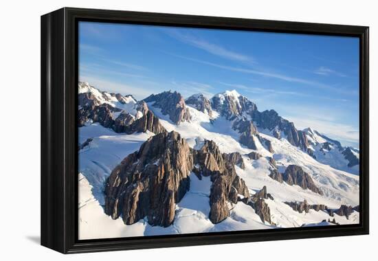 Aerial View Landscape of Mountain Cook Range with Snow Covered in New Zealand-vichie81-Framed Premier Image Canvas