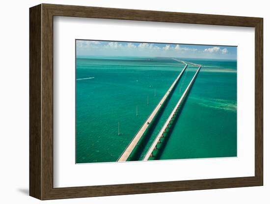 Aerial View Looking West along the Seven Mile Bridge of Us1 to the Florida Keys-FloridaStock-Framed Photographic Print