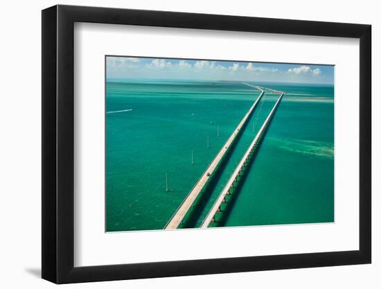 Aerial View Looking West along the Seven Mile Bridge of Us1 to the Florida Keys-FloridaStock-Framed Photographic Print