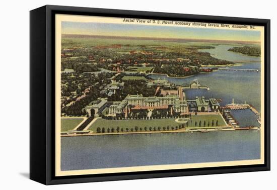 Aerial View, Naval Academy, Annapolis, Maryland-null-Framed Stretched Canvas