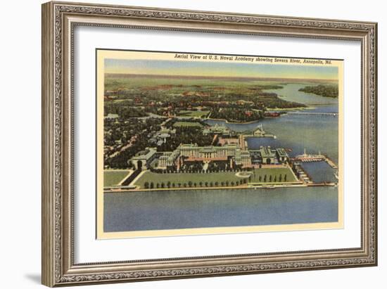 Aerial View, Naval Academy, Annapolis, Maryland-null-Framed Art Print