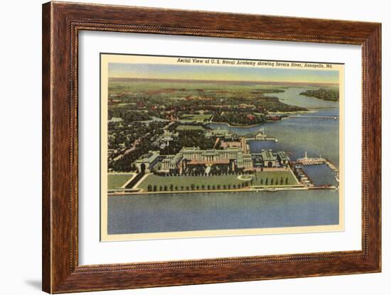 Aerial View, Naval Academy, Annapolis, Maryland-null-Framed Art Print