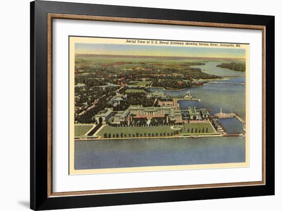 Aerial View, Naval Academy, Annapolis, Maryland-null-Framed Art Print