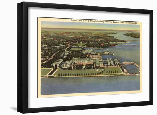 Aerial View, Naval Academy, Annapolis, Maryland-null-Framed Art Print