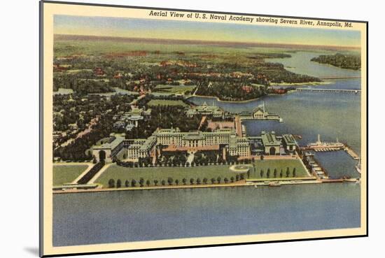 Aerial View, Naval Academy, Annapolis, Maryland-null-Mounted Art Print