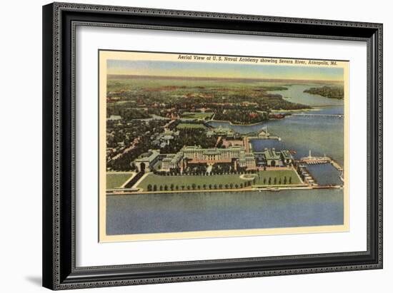 Aerial View, Naval Academy, Annapolis, Maryland-null-Framed Art Print