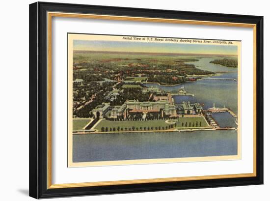 Aerial View, Naval Academy, Annapolis, Maryland-null-Framed Art Print