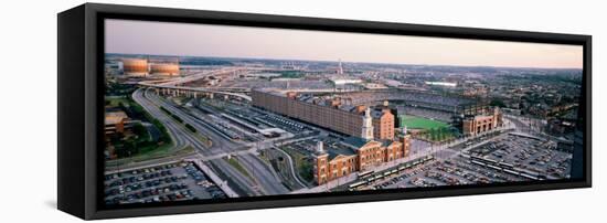 Aerial View of a Baseball Field, Baltimore, Maryland, USA-null-Framed Premier Image Canvas