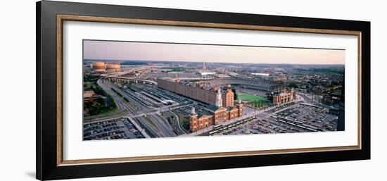 Aerial View of a Baseball Field, Baltimore, Maryland, USA-null-Framed Photographic Print