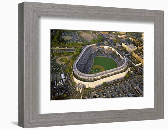 Aerial view of a baseball stadium, Yankee Stadium, New York City, New York State, USA-null-Framed Photographic Print