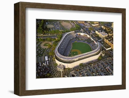 Aerial view of a baseball stadium, Yankee Stadium, New York City, New York State, USA-null-Framed Photographic Print